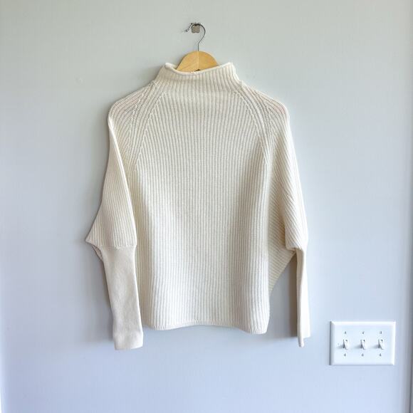 Club Monaco Emma Cashmere Ribbed Pullover Sweater Ivory XS - Picture 1 of 6